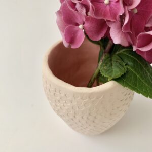 Vaasje/ potje wit roze