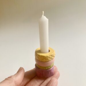 Mini- kandelaar geel