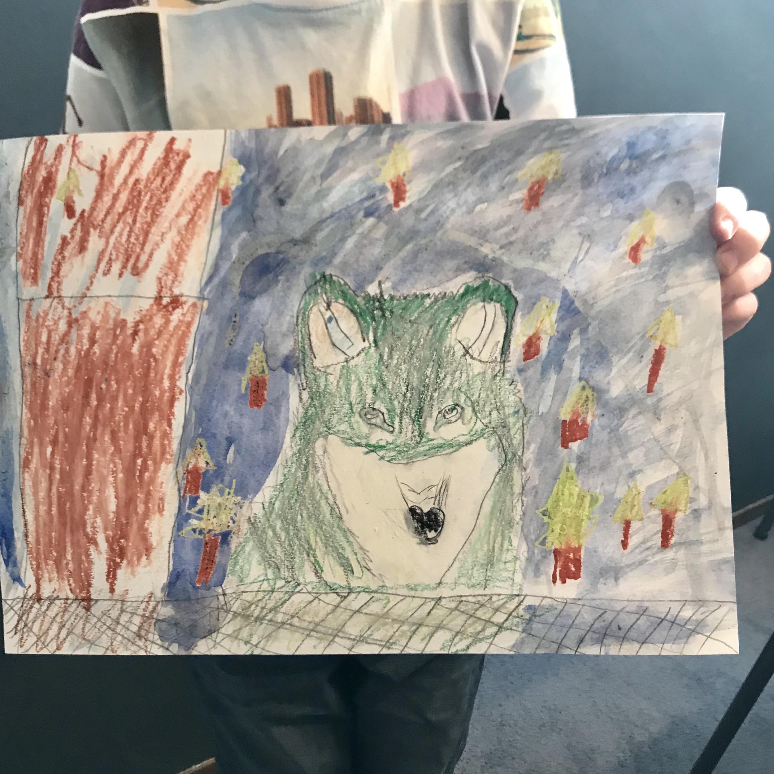 de moeder van Cas (9 jaar)